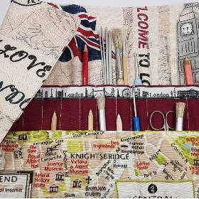 Stifterolle Stadtplan London – Rollmäppchen mit 28 Fächern für kurze & lange Stifte | Perfekt für Schule & Hobby