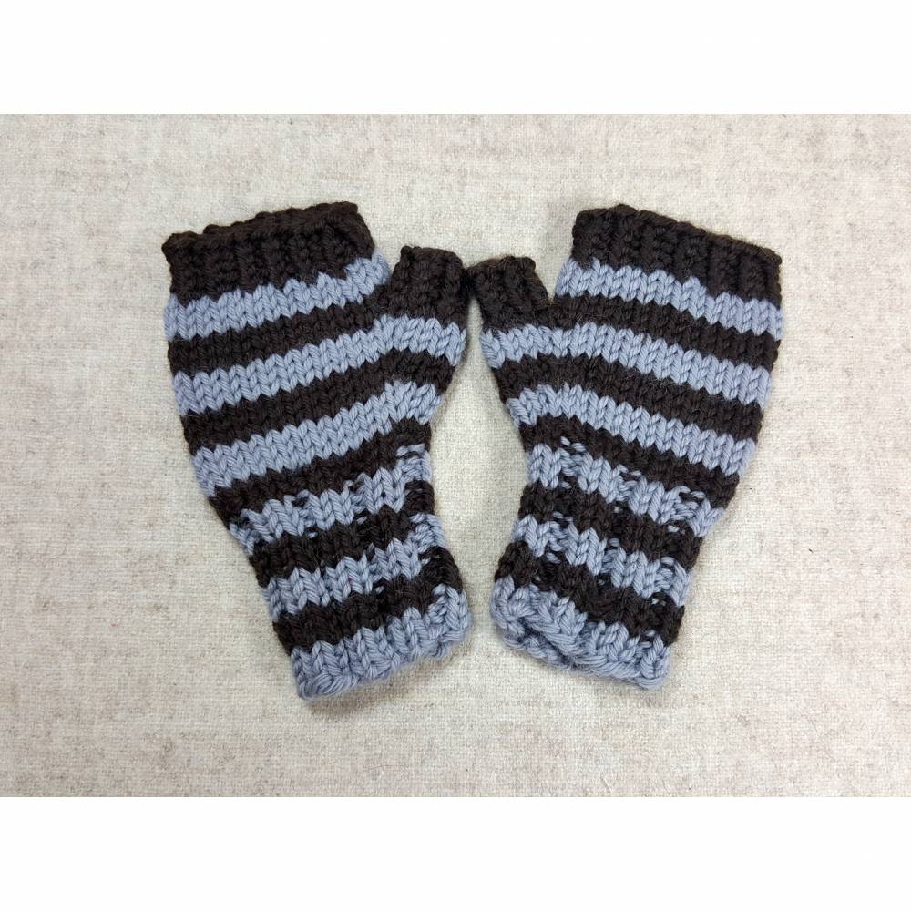 Gestreifte Handschuhe ohne Finger fr Babys in verschiedenen Farben  kologische Accessoires