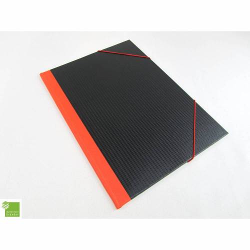Eckspannermappe, DIN A4, orange schwarz, Mappe