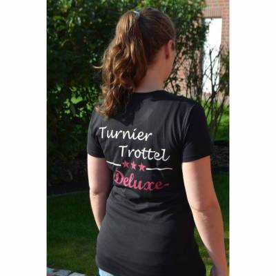 T-Shirt - Turniertrottel Deluxe - schwarz - für Damen