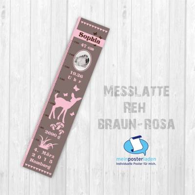 Geburtsdaten Messlatte: Reh - braun rosa