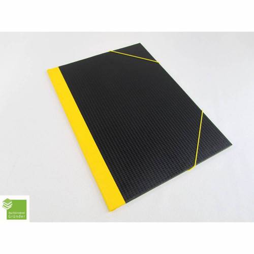 Sammelmappe, Eckspannermappe, DIN A4, schwarz gelb, Mappe