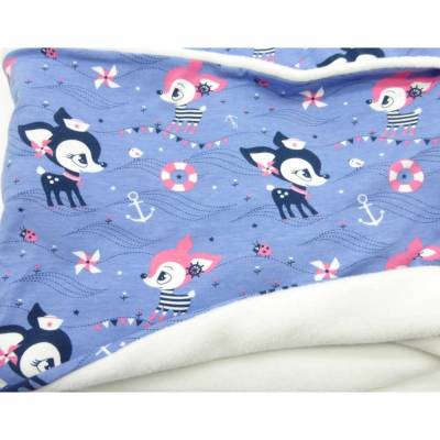 Schlauchschal, Schal, Hafenkitz, Rehlein, lang, warm und flauschig, Unikat hessmade