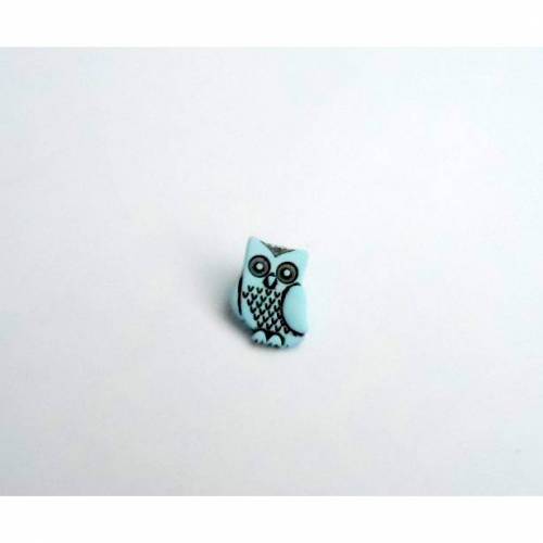 Seco Kinder-Knopf Eule hellblau 15 mm 