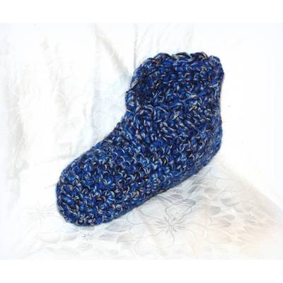 Puschen gehäkelt Gr. 48 / 49, Hüttenschuhe, Hausschuhe für den Mann, Männerpuschen