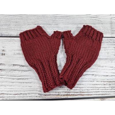 Handschuhe fingerlos für kleine Kinder, viele Farben, handgestrickte ökologische Accessoires