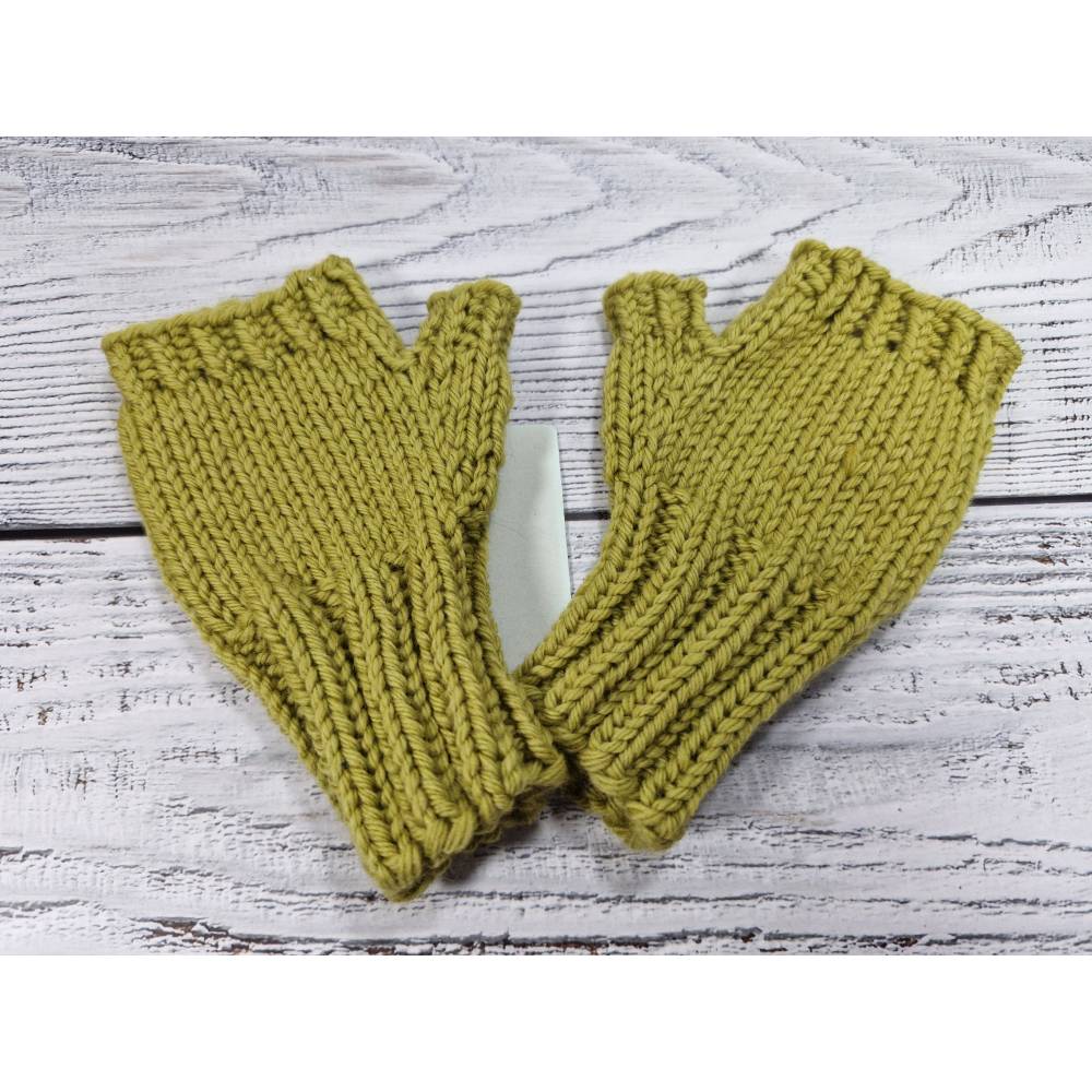 Handschuhe fingerlos fr kleine Kinder, viele Farben, handgestrickte  kologische Accessoires