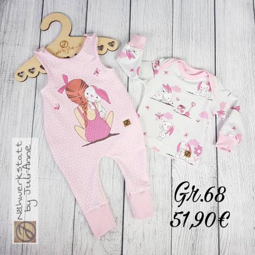 Newborn Set Mädchen - Strampler & Basic-Shirt #Knuddel-Buddel Gr. 68
