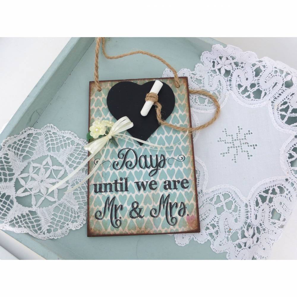 Tafel, Verlobung-Geschenk VOR der Hochzeit für´s Brautpaar Bild 1