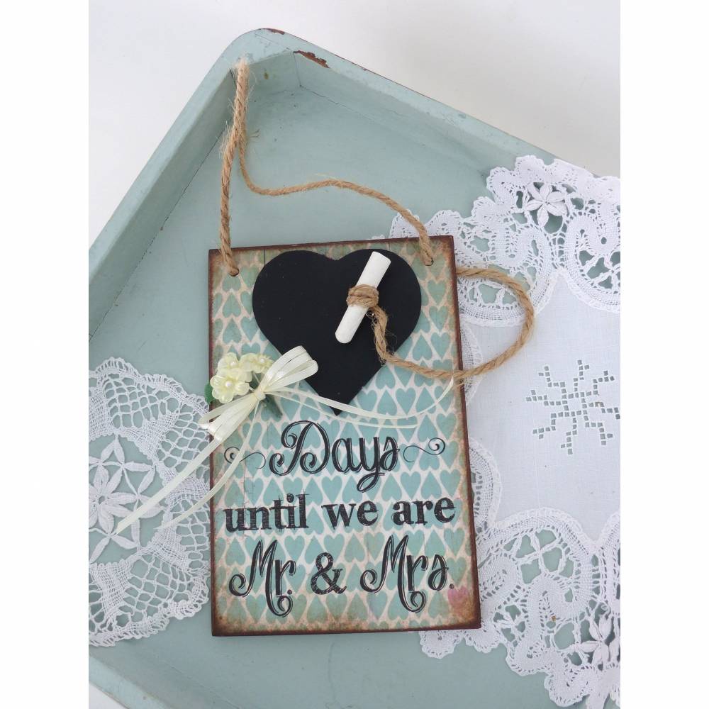 Tafel, Verlobung-Geschenk VOR der Hochzeit für´s Brautpaar Bild 2