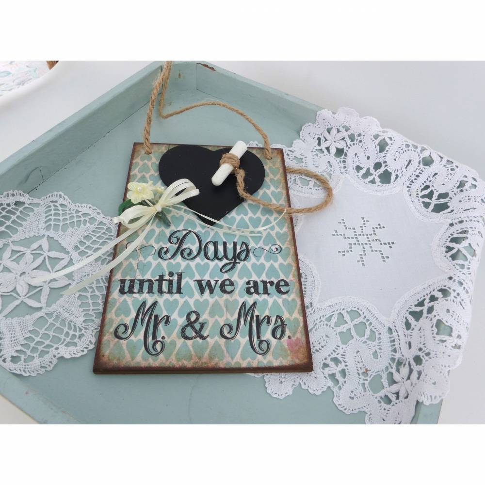 Tafel, Verlobung-Geschenk VOR der Hochzeit für´s Brautpaar Bild 3