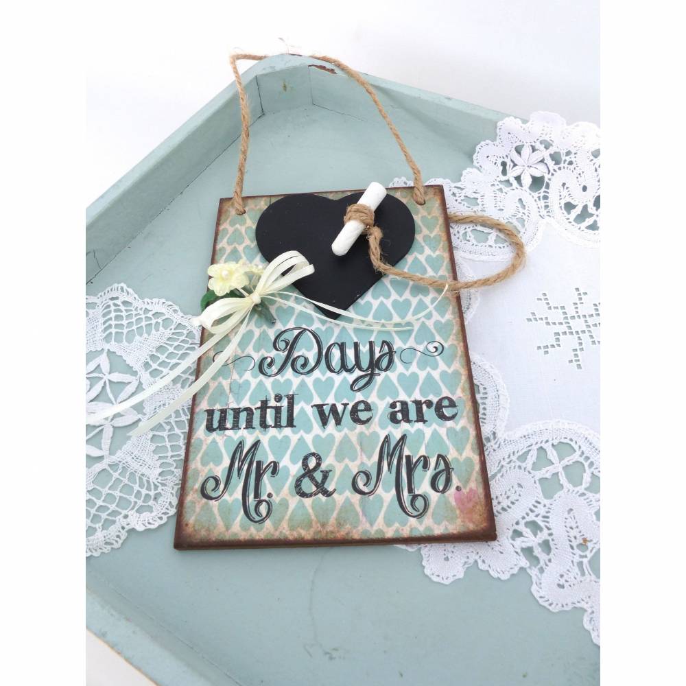 Tafel, Verlobung-Geschenk VOR der Hochzeit für´s Brautpaar Bild 4