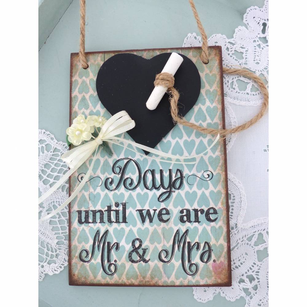 Tafel, Verlobung-Geschenk VOR der Hochzeit für´s Brautpaar Bild 5