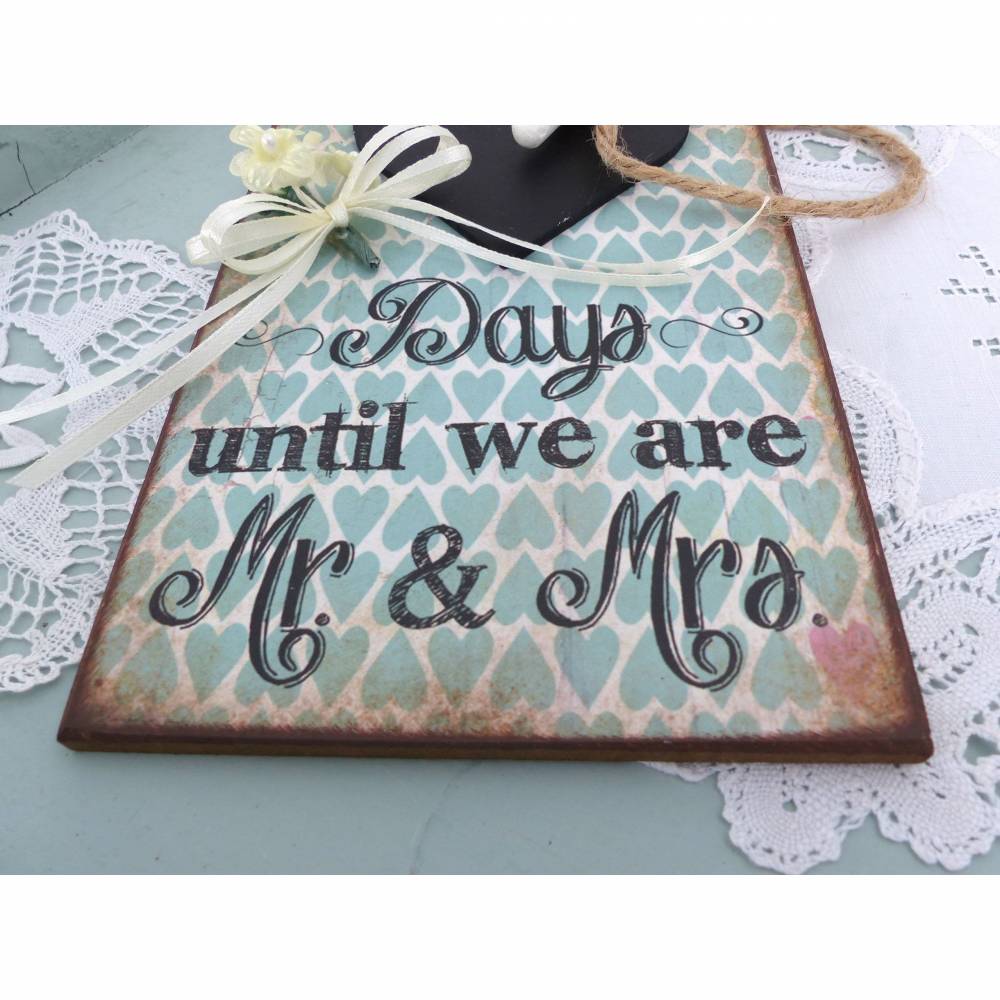 Tafel, Verlobung-Geschenk VOR der Hochzeit für´s Brautpaar Bild 7