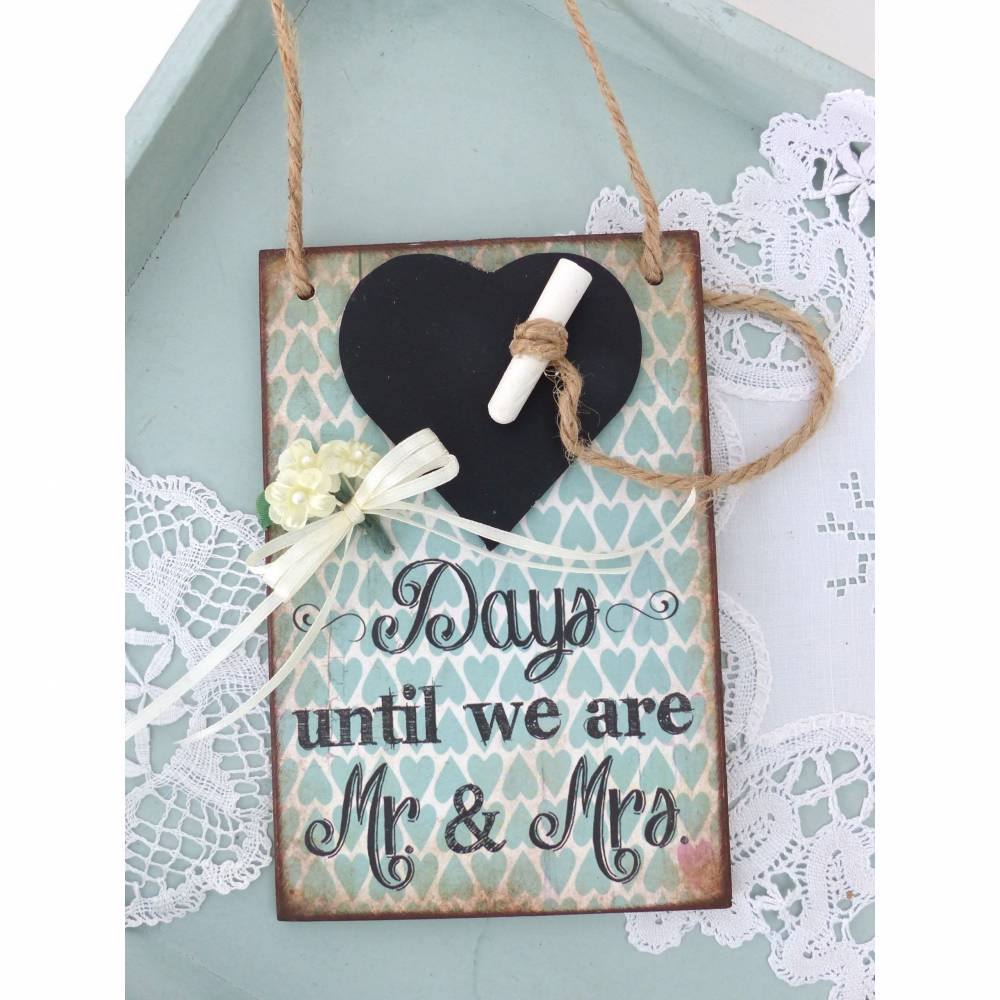 Tafel, Verlobung-Geschenk VOR der Hochzeit für´s Brautpaar Bild 8