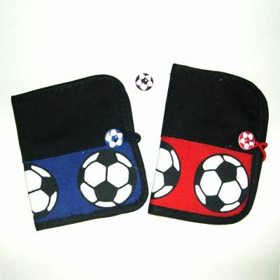 Fußball-Geldbeutel für Kinder – Kindergeldbörse aus Baumwollcord, Fußballstoff, waschbar, Fan-Geschenk