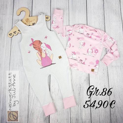 Newborn Set Mädchen - Strampler & Basic-Shirt #Knuddel-Buddel Gr. 86