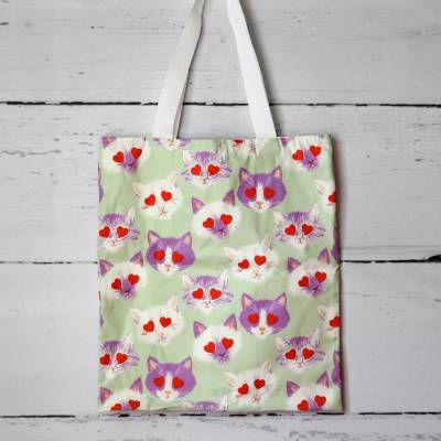 Einkaufstasche "Anna" Cats in love | Stoffbeutel | Geschenkidee
