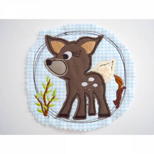 Stickdatei Reh Rehkitz doodle 2er SET 13x18cm