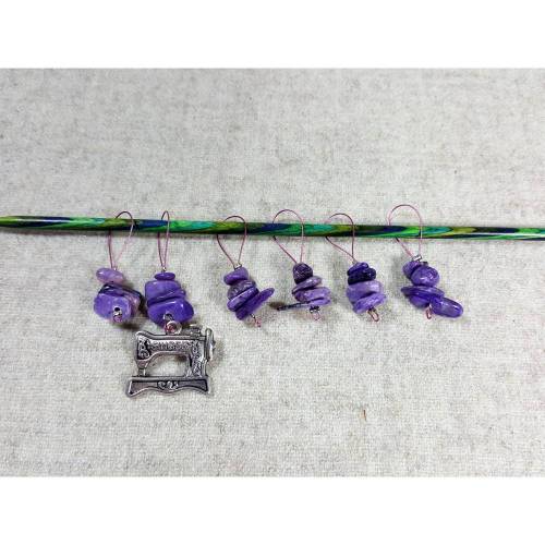 Charoit Maschenmarkierer-  lila - Edelstein