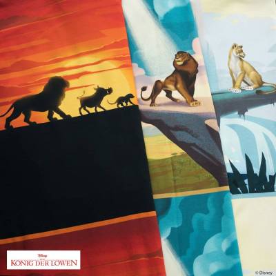 Panel König der Löwen ,Jersey , Simba, Nala, Pumbaa, Timon , Digitaldruck  Oeko-Tex Standard 100 (1m/18,47€)
