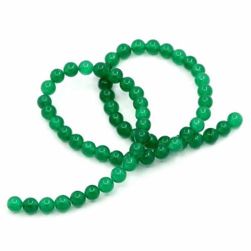 Strang Perlen Jade grün 6 mm