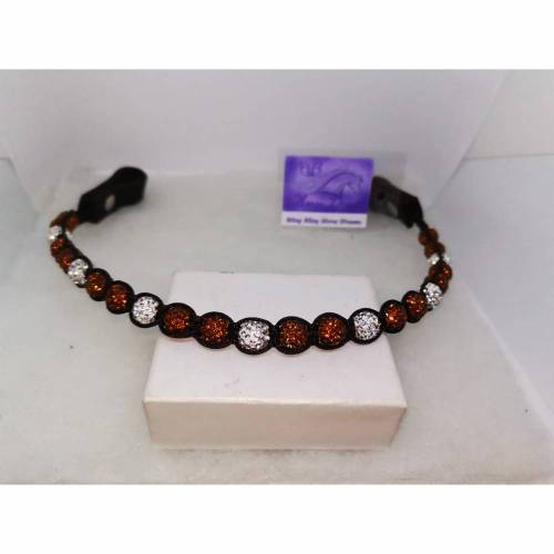 Stirnriemen - Shamballa (auf Draht) "Brown Crystal"