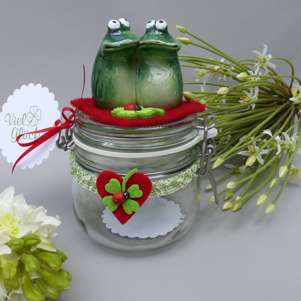 Geldgeschenk zur Hochzeit | Geburtstag, Glück und Kröten, mit Kröten-Paar, Geld | Gutschein | Geschenk Bild 1