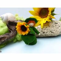 Blumenkind Sonnenblume, Jahreszeitentisch Sommer/ Herbst, Filzpüppchen