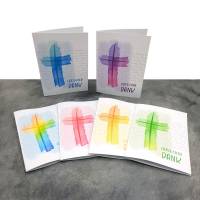 Danksagungskarte Konfirmation Kommunion Firmung "Aquarell-Kreuz"