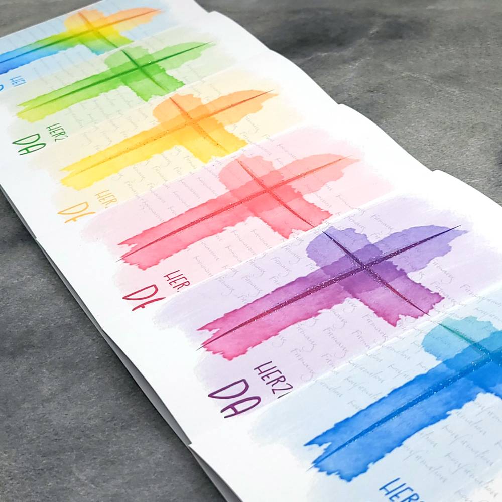 Danksagungskarte Konfirmation Kommunion Firmung "Aquarell-Kreuz" Bild 8