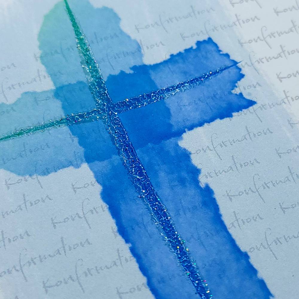 Danksagungskarte Konfirmation Kommunion Firmung "Aquarell-Kreuz" Bild 9
