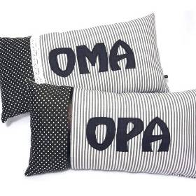 Kissen für Oma und Opa Geschenk für Großeltern zu Nikolaus oder Weihnachten, Kissen im Set, Geburtstag