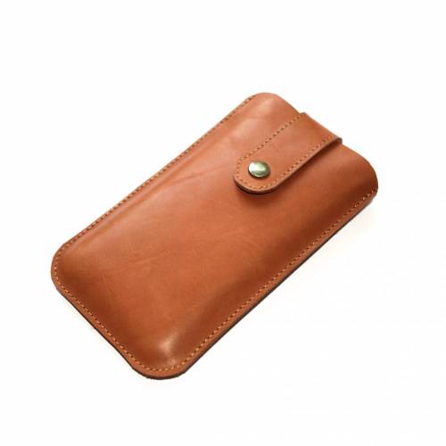 Smartphonetasche Leder cognacfarben - individuelle Anfertigung
