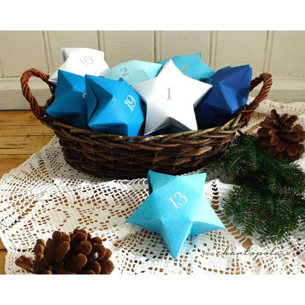 Adventskalender Sterne zum Befüllen Bild 1