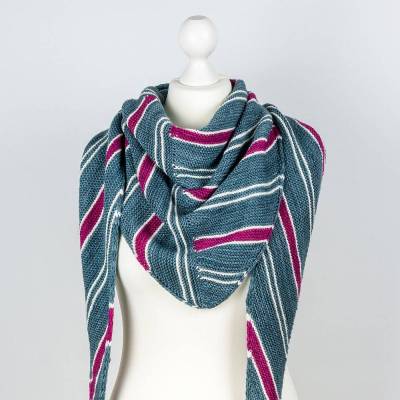 Strickanleitung Dreieckstuch mit Streifen Drifting Lines