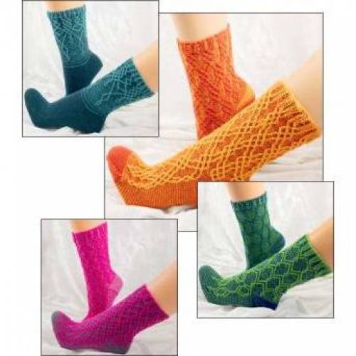 Mappe *Socks in Motion* - 6 Strickanleitungen für zweifarbige kreative Socken im Matrix-Stil