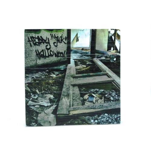 Happy Halloween, lost place, Fotografie, Foto auf Holz, im Quadrat, 10 x 10 cm