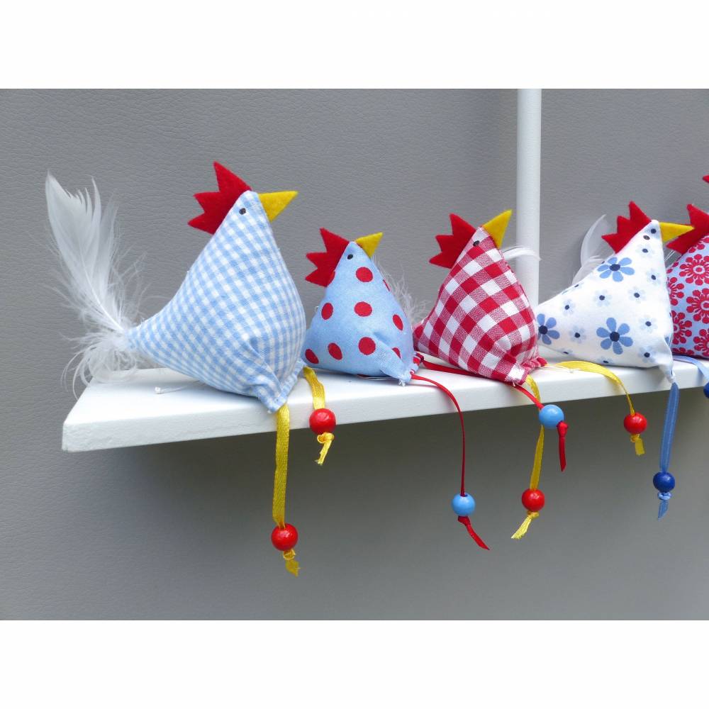 5 Hühner, 1 Hahn,  Osterdeko Bild 2