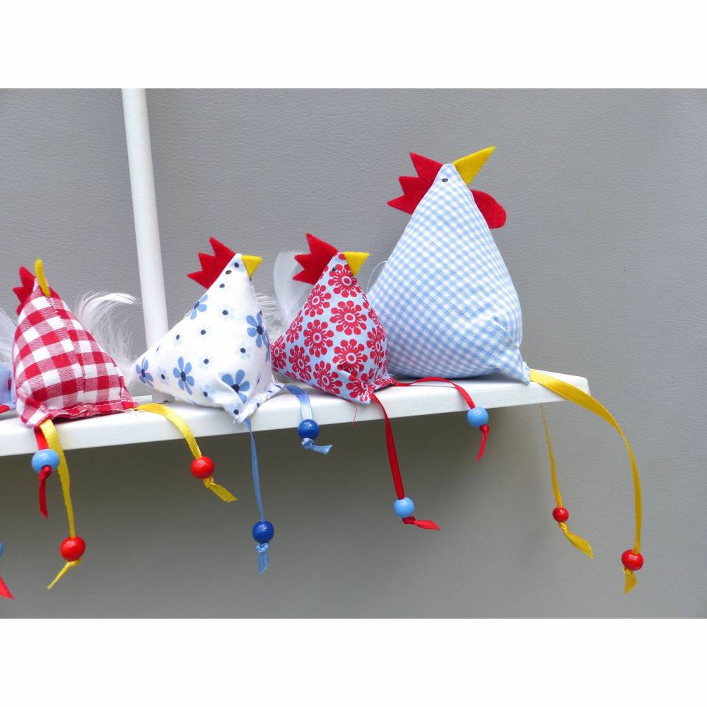 5 Hühner, 1 Hahn,  Osterdeko Bild 3