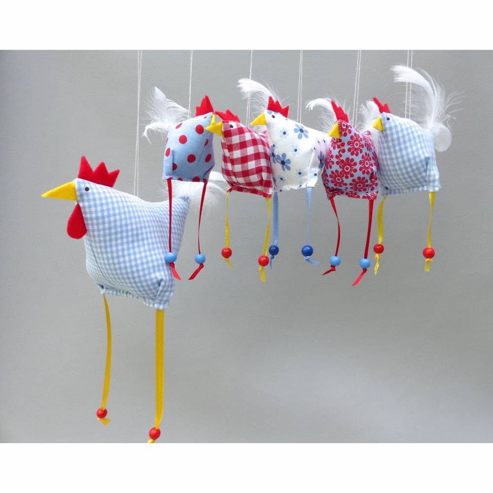 5 Hühner, 1 Hahn,  Osterdeko Bild 5