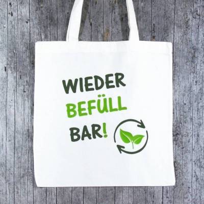 Stofftasche **befüllbar** von ZWEIFARBIG Einkaufsbeutel Shopper Muttertag Geburtstag Baumwolltasche Stoffbeutel