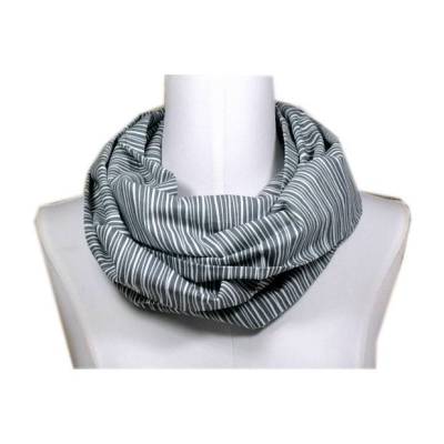 Loop Schlauchschal Schal grau weiß Muster  handmade