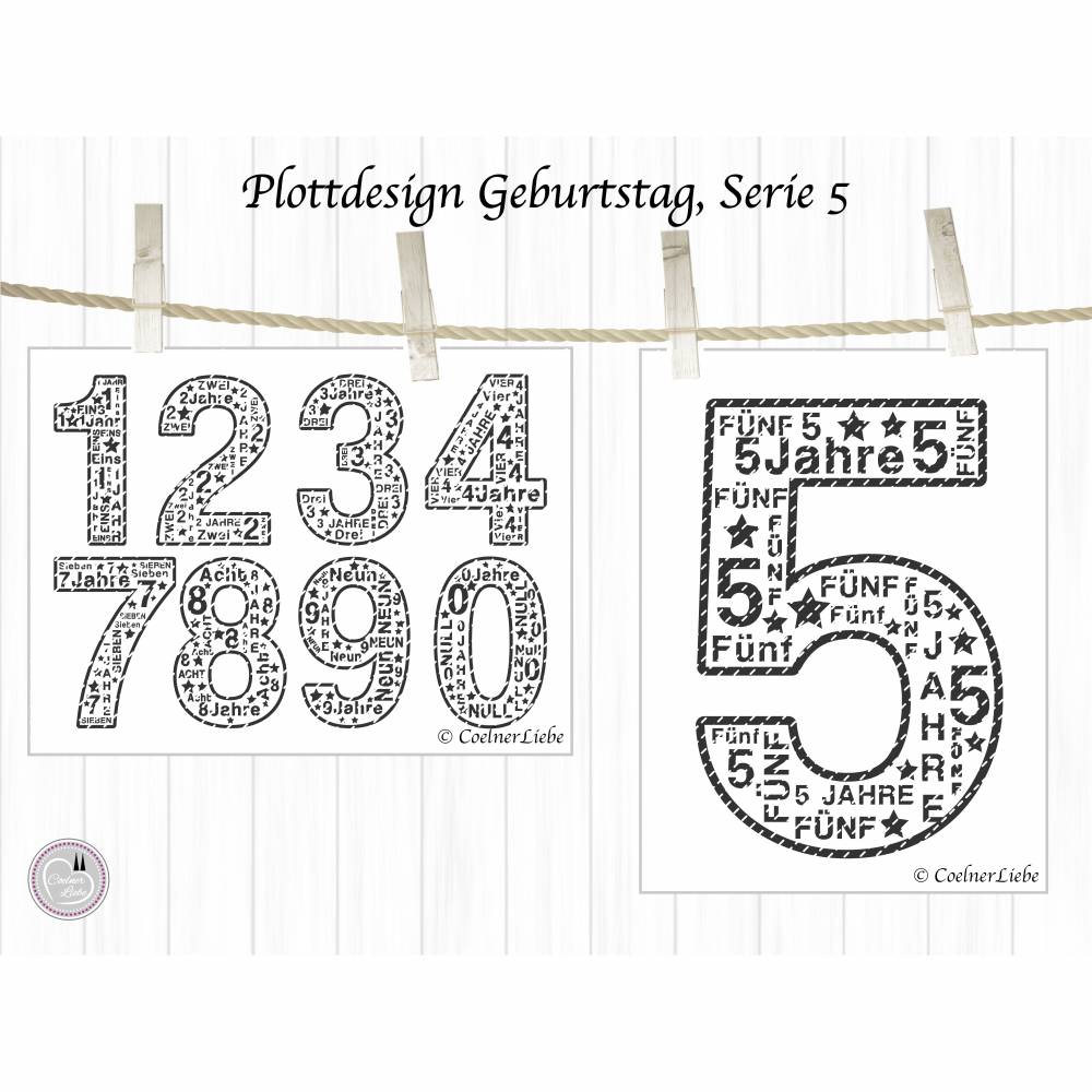 Plotterdatei Geburtstag Klassik, Serie 5 Bild 2