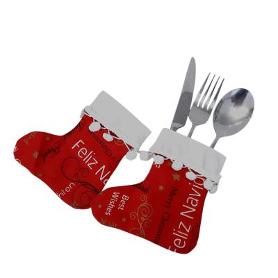 Bestecktasche in Stiefelform, Geschenktasche 2er Set