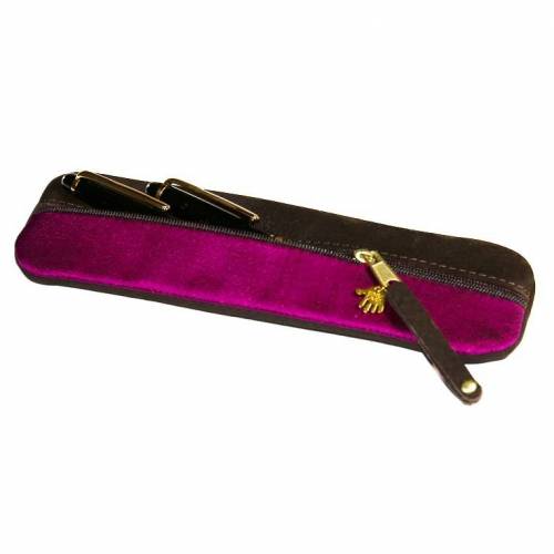 Elegantes Federmäppchen aus Leder & REINE WILDSEIDE