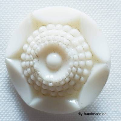 Blusenknopf, altweiß Vintageknopf sechseckig gebraucht, 22 mm, Vintage, Knopf,