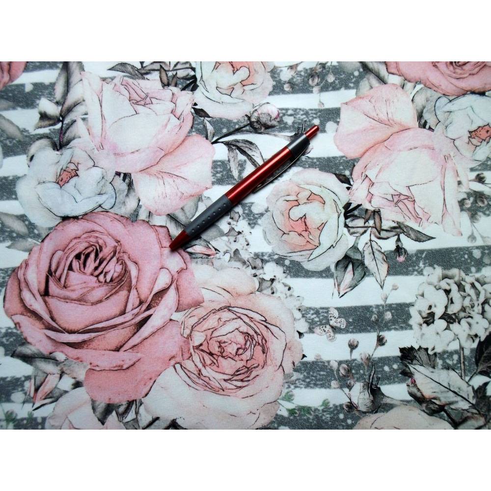 Romantischer Rosen-Sweat Großes Reststück Bild 1