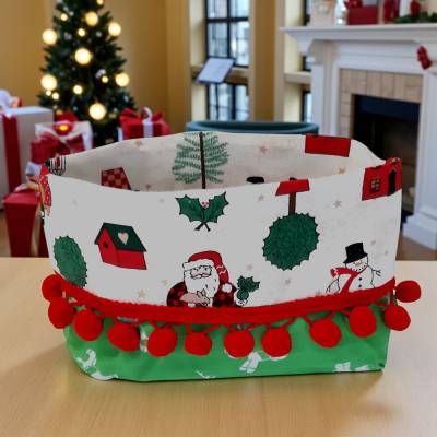 Kleines Weihnachtskörbchen für Gebäck oder Deko