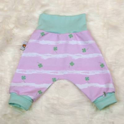 Baby Frühchen Mädchen Pumphose Kleeblätter "Lucky" Glücksklee Geschenk Geburt